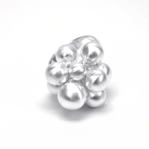 Bague en argent sterling 925 avec boules brossées - Product Image 1