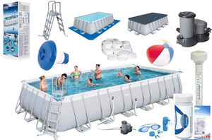 Piscinas Familiares Rectangulares con Marco de Acero <span class=keywords><strong>Power</strong></span> <span class=keywords><strong>Steel</strong></span> de <span class=keywords><strong>Bestway</strong></span> 56474 - Product Image 4