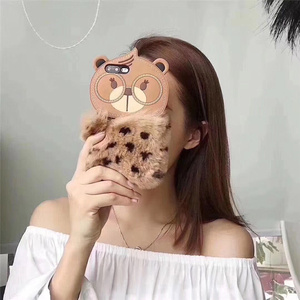 De moda lindo gafas oso peludo funda para teléfono móvil para <span class=keywords><strong>iphone</strong></span> <span class=keywords><strong>X</strong></span> - Product Image 3
