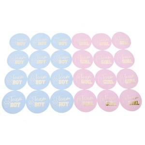 Gender Reveal Balloon Boy o Girl Banner decorazioni Foil e coriandoli palloncini puntelli Cupcake Toppers <span class=keywords><strong>Sticker</strong></span> - Product Image 2