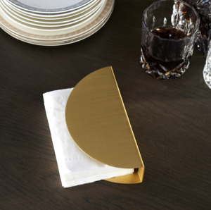 <span class=keywords><strong>Portatovaglioli</strong></span> in Ottone con Design Logo Laser per Hotel, Ristoranti, <span class=keywords><strong>Cucina</strong></span>, Contenitore <span class=keywords><strong>da</strong></span> Tavolo in Metallo per Fazzoletti - Product Image 2