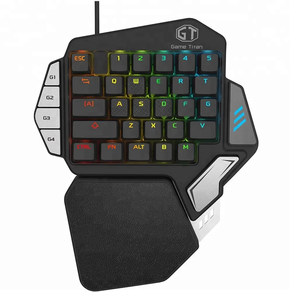 Mechanical One Handed Laptop Computer Ergonomic Keyboard Gaming