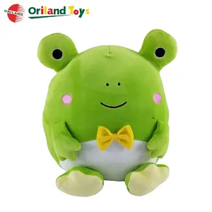 fat round ball shaped pp stuffed cute soft green frog plush toys