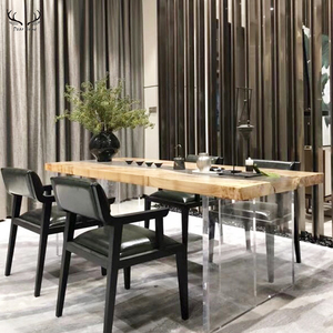 Tabela de madeira sólida design moderno, borda ao vivo, resina de suar de mesa, resina epóxi - Product Image 3