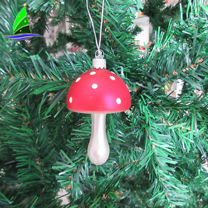 Ready-made High Quality Festival Mushroom Shape <strong>Glass</strong> Handmade Christmas <strong>Tree</strong> Hanging Ornaments - Product Image 3