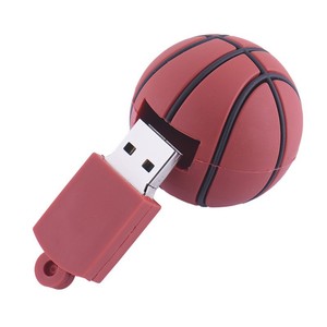 บาสเกตบอล USB แฟลชไดรฟ์สําหรับเด็กแฟลชดิสก์สําหรับเด็กแจกกีฬา 1GB 2GB 4GB 8GB 32GB 64GB USB 2.0 ความจุจริง - Product Image 1