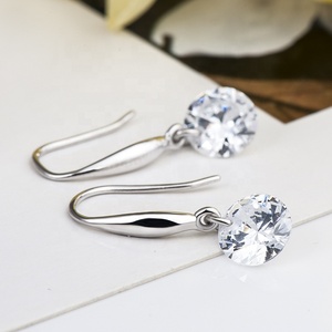 KL02 Trendy 925 Sterling <strong>Silver</strong> Drop <strong>Earring</strong> Fashion Cubic Zirconia <strong>Dangle</strong> Drop <strong>Earrings</strong> for Woman Daily Wear Accessories - Product Image 4