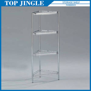 3 Tier Metal Tube Bathroom <b>Corner</b> <b>Glass</b> <b>Shelf</b> - Product Image 6