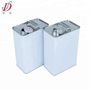 4 Lít/1 Gallon F-style Quảng Trường Tinplate Kim Loại Có Thể Cho Dầu Động Cơ Động Cơ, Sơn, Chất Kết Dính, Chất Bôi Trơn, Xăng, Vv - Product Image 4