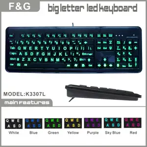 Melhor qualidade led letras iluminado teclado