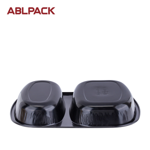 Abl gói 850ml/28.3oz dùng một lần 2-compartmentfood Khay nhôm lá mỏng khay dùng một lần lò vi sóng hộp đựng thức ăn - Product Image 5