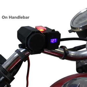 Nueva hembra impermeable moto 12v 5v cigarrera puerto usb con voltímetro - Product Image 4