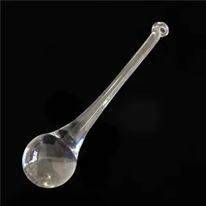 Honor of crystal Free Sample 10pcs 20*100mm long Hook shape crystal transparent/clear chandelier drops for Hotel Lamp/Lighting Decoration