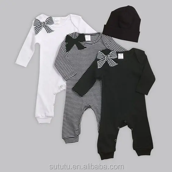 Moda popolare pagliaccetto del bambino del cotone capretti che coprono i vestiti piccolo MOQ boutique di new born prodotti