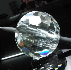 Boule de cristal lumineuse pour lampe de table, en cristal, avec trou central, pièces de rechange, 80mm