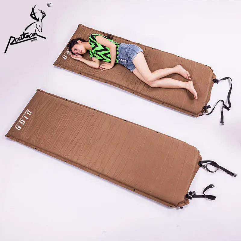 야외 캠핑 장비 8cm 매트 가짜 스웨이드 PVC 자동으로 팽창 슬리핑 패드 접합 캠핑 매트 2.55KG
