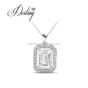 Ensembles de bijoux de mode ornés de cristaux <span class=keywords><strong>Swarovski</strong></span> bijoux Daisini 18K plaqué or pendentif boucles d'oreilles ensemble de bijoux personnalisés - Product Image 4