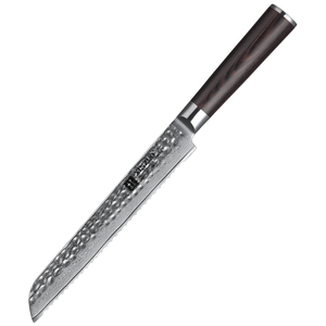 8 Inch Professional Damascus Steel Kitchen <strong>Bread</strong> <strong>Knife</strong> with Pakka Wood Handle - Product Image 1