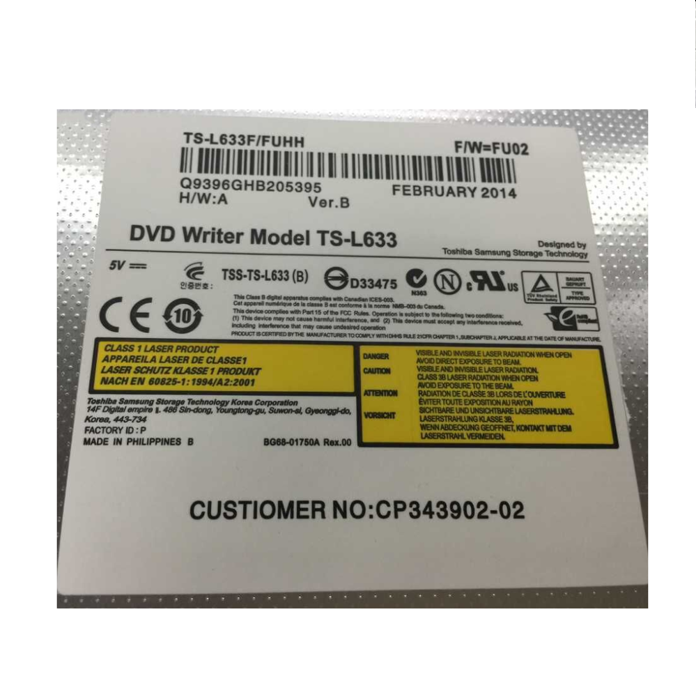 TS-L633 для 8X SATA Внутренний большой выбор цветов-двухслойная тонкая DVD + RW привод