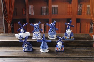 Azul y blanco de cerámica de gres estilo windmill holanda gtifts decoración del hogar de cumpleaños de la boda de <span class=keywords><strong>san</strong></span> valentín - Product Image 3