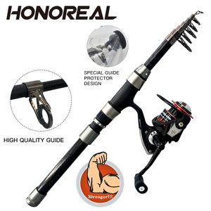 Puro Telescopica In Carbonio Canna Da Pesca E Mulinello Combo Attrezzatura Da Pesca Set - Product Image 3