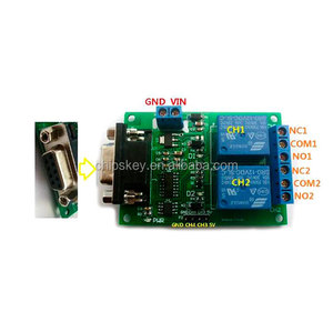 #27176 อัจฉริยะระบบอัตโนมัติบ้าน 2-Way serial RS232 รีเลย์ UART โปรโตคอล DB9 อินเทอร์เฟซรีโมทคอนโทรลโมดูลอิเล็กทรอนิกส์ - Product Image 1