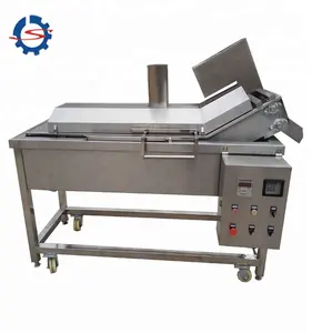 Electric heating fryer machine line chicken fish continuous fryer price