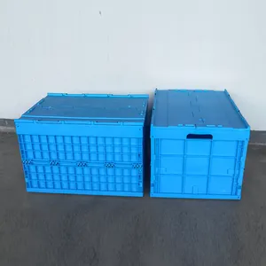 Hochleistungs-CN-Lager ausrüstung Zusammen klappbare stapelbare Kunststoff-Umzugs kisten für Obst fracht mit Dolly-Großhandel