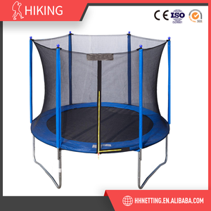 Venta superior de color rosa cama elástica rectangular con redes de seguridad - Product Image 6