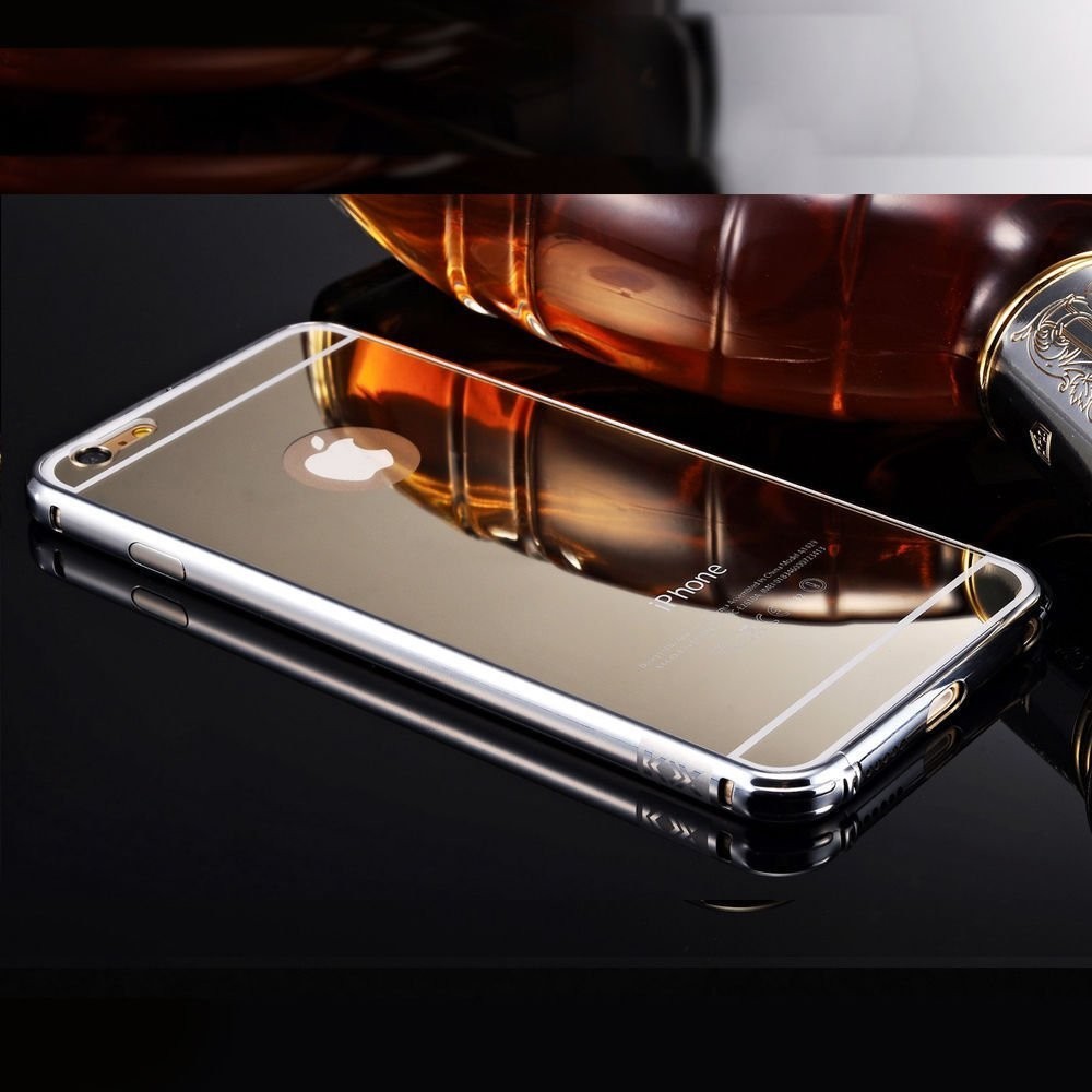 Les mieux notés articles de luxe en aluminium ultra-mince miroir couverture de caisse en métal pour iphone 6