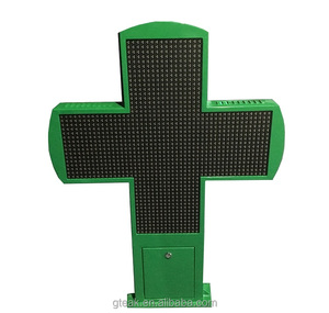 Doppia faccia su misura di colore verde all'aperto farmacia croce <span class=keywords><strong>Led</strong></span> segno di luce trasversale Display a <span class=keywords><strong>Led</strong></span> per il negozio - Product Image 2