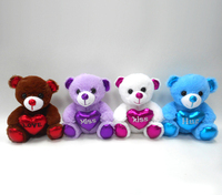 Cadeau promotionnel en peluche Mini ours en peluche avec coeur en peluche je t'aime 10cm 12cm 15cm ours jouets