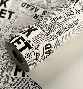 Bf impressão de papel de parede papel de jornal stocklot
