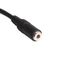Conector hembra de CC a Mini USB, Cable de alimentación negro de 20cm, 3,5mm x 1,35mm