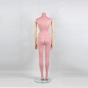 Maniquíes de Costura Femeninos de Tela de Terciopelo <span class=keywords><strong>con</strong></span> <span class=keywords><strong>Brazos</strong></span> <span class=keywords><strong>Articulados</strong></span> de Madera, Maniquíes de Espuma para Ropa Interior Femenina sin Cabeza - Product Image 6