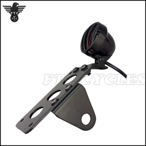 Montage latéral de <span class=keywords><strong>Plaque</strong></span> D'<span class=keywords><strong>immatriculation</strong></span> De Moto Grillé Feu Arrière pour Harley Motos Personnalisées - Product Image 5