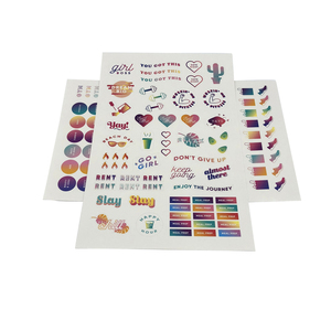 Promotion Customer Sticker Label for Notebook Decorate Waterproof Die Cut Decor Cartoon Stickers