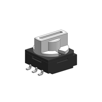 Eker R9316R7S Codificador Rotatorio de 16 Posiciones, Interruptor de 3+3 Pines SMD, 50VDC 100mA, Certificado RoHS, Negro, Rotor de 7mm, 20,000 Pasos, 360°