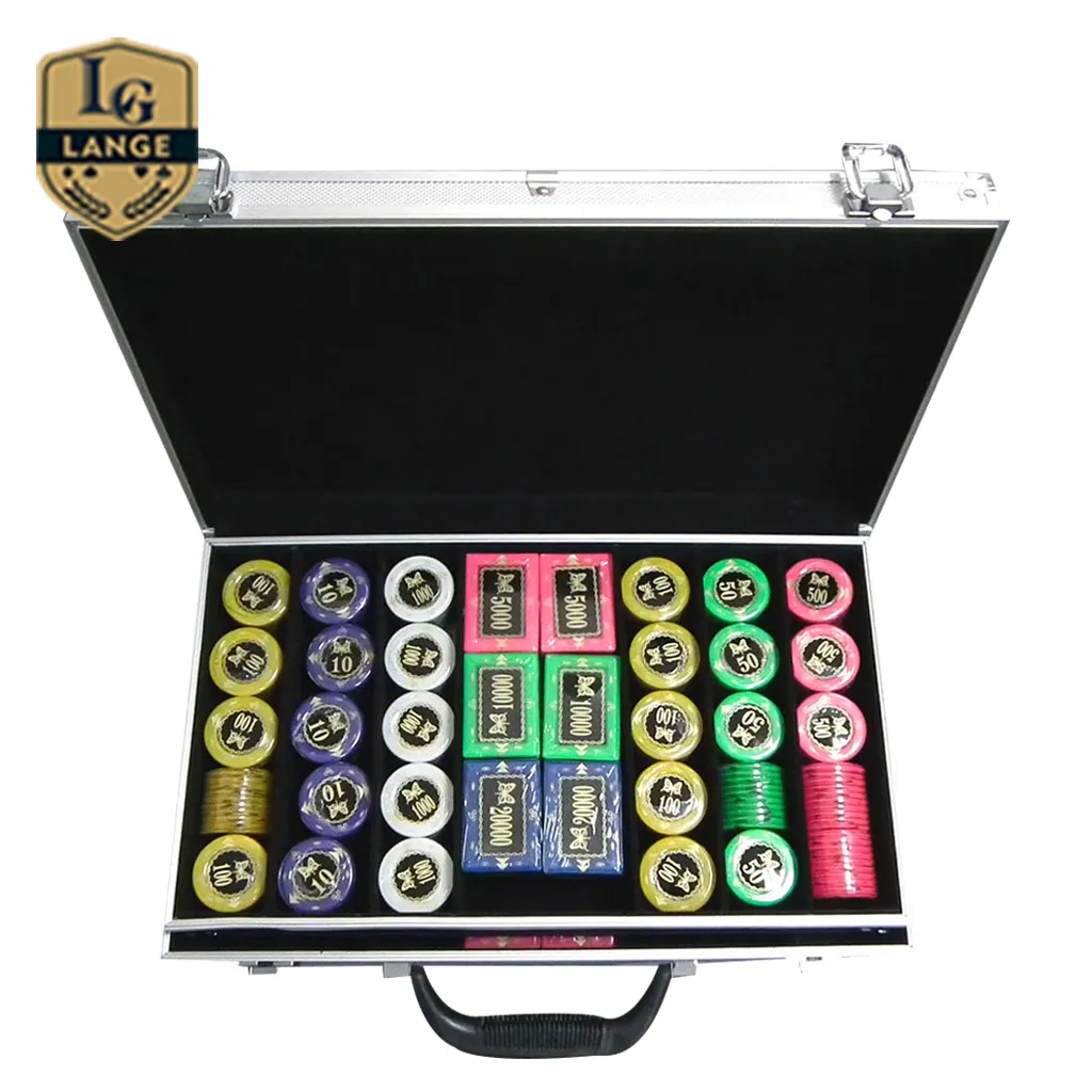 Deluxe Poker Chip Game Set Metal Alumium1000 Poker Chip Set