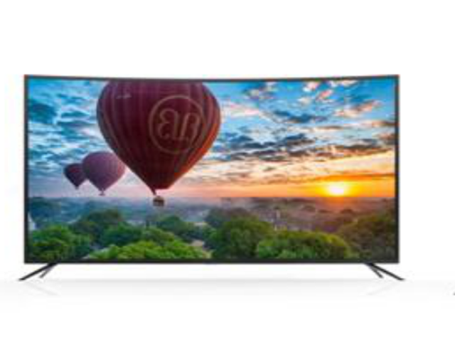 Popular 55 Inch Curved LED Smart TV UHD 3840*2160 WiFi Function Android System Supports DVB-T2+S2 Multi Media Multiple Languages
