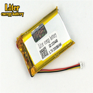 Socket 1.25-3 P 103448 Lithium battery 2000 mah Rechargeable Li Polymer Battery PL LiPo battery with wire - Product Image 3