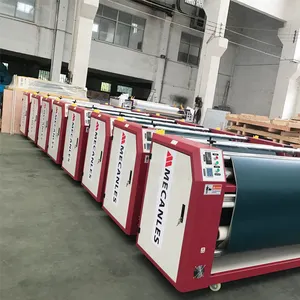 china manufacturer multifunction oil heat transfer machine rotary heat press for both cut sheet and roll to roll fabrics 170cm