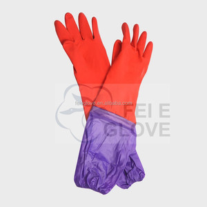 Brazalete rojo de látex del hogar a prueba de agua car wash glove empleos en malaysiar - Product Image 1