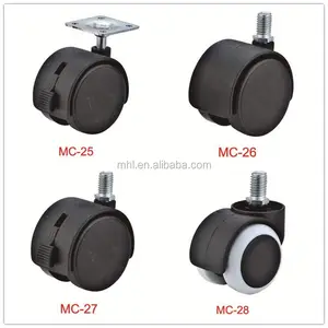 Großhandel Möbel Stuhl Kunststoff Universal Castor Roller Wheels Möbel Nylon/PVC <span class=keywords><strong>Caster</strong></span> Heavy Duty Castor Wheels für Stuhl - Product Image 2