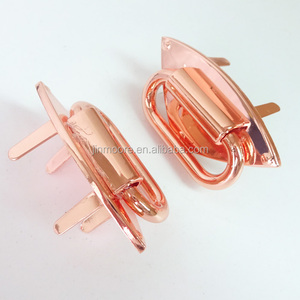 Connecteur d'ancrage pour sangle de sac en alliage de zinc plaqué or rose avec diamants SAC02 - Product Image 3