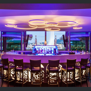 Moderno superficie sólida Barra de club de noche bebiendo contra restaurante caja - Product Image 3