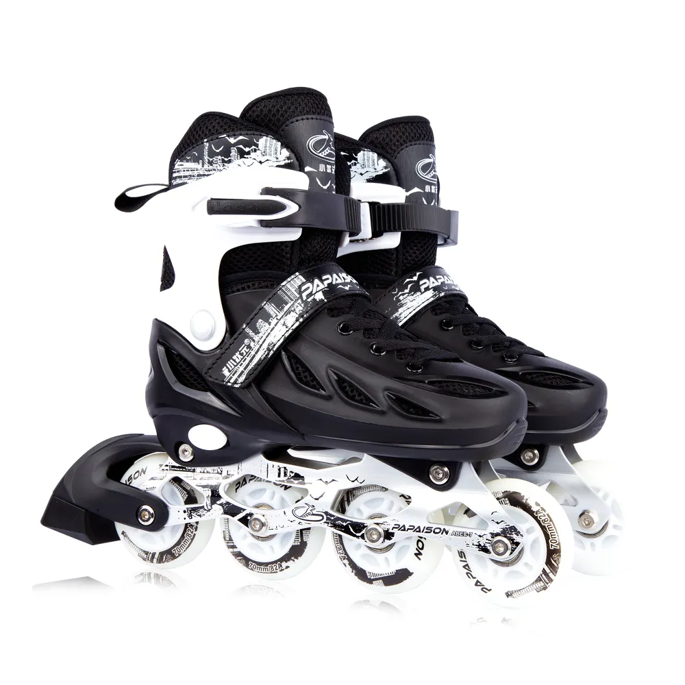 Outdoor sports adjustable light-up wheels inline roller skates for children