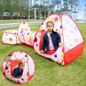Tente de jeu pour enfants, tente de jeu en forme de Tunnel pour tipi, facile à plier, 3 pièces, pour maison de jeux en plein air, <span class=keywords><strong>cabane</strong></span> et piscine de boules d'océan - Product Image 6