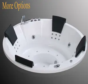 浴缸制造商大圆形漩涡浴缸按摩/水疗浴缸四人