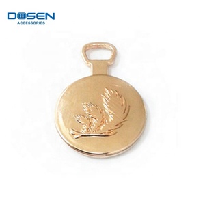 Kim Loại <span class=keywords><strong>Zipper</strong></span> Slider Nickel Miễn Phí Zip Head Đối Với Túi Xách Da Jacket Custom Emboss Logo Mô Hình Vòng Kim Loại Dây Kéo Kéo May Mặc - Product Image 2